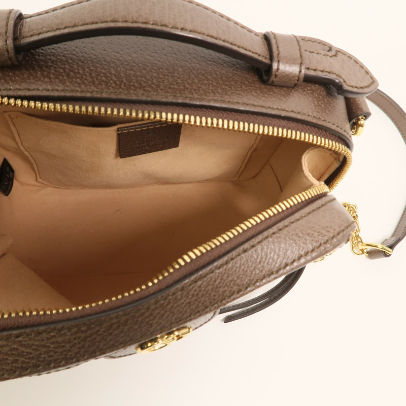 GUCCI 塗層帆布Ophidia GG Mini金扣鏈帶手挽肩背兩用袋-4