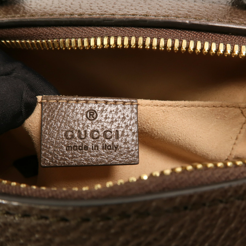 GUCCI 塗層帆布Ophidia GG Mini金扣鏈帶手挽肩背兩用袋-5