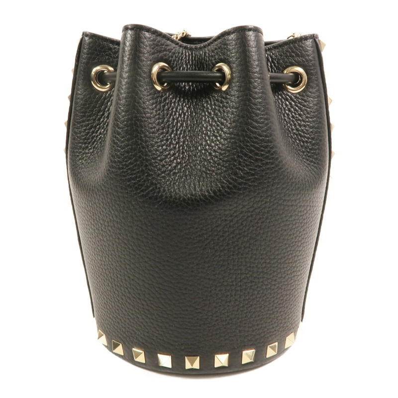 Valentino 牛皮皮革Chain Bucket Bag金扣鏈帶肩背袋-1