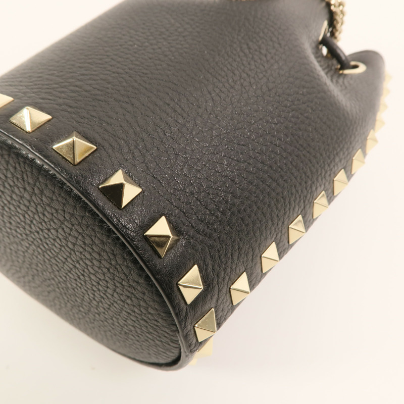 Valentino 牛皮皮革Chain Bucket Bag金扣鏈帶肩背袋-8