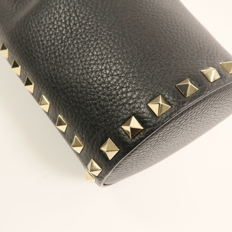 Valentino 牛皮皮革Chain Bucket Bag金扣鏈帶肩背袋-9
