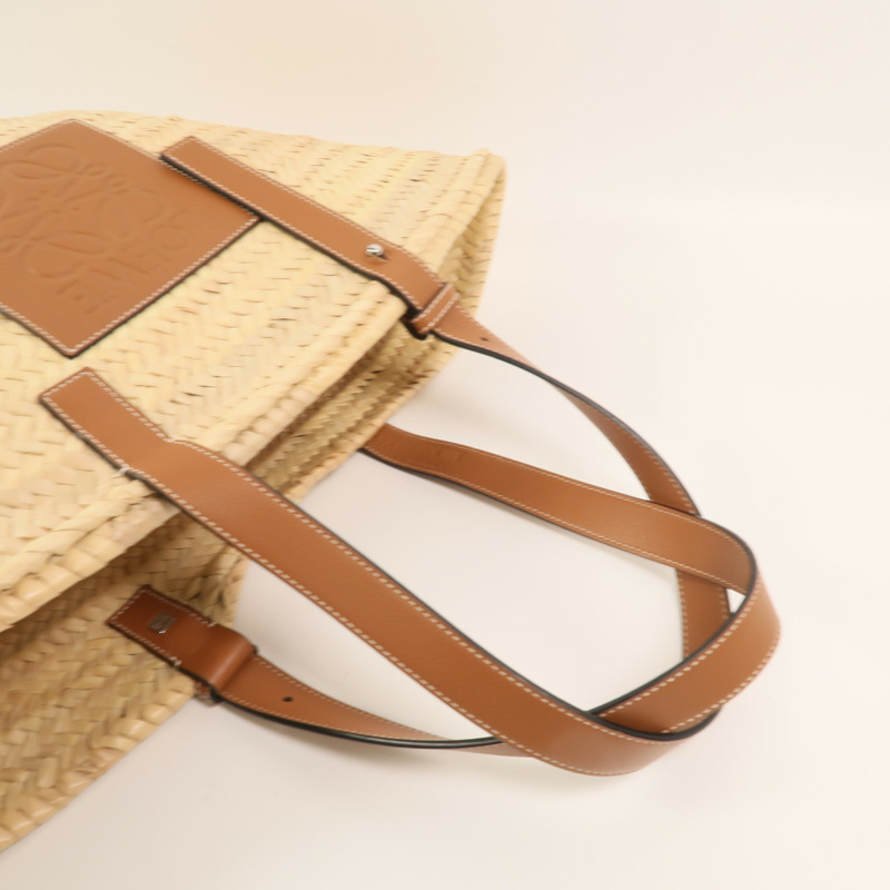 LOEWE Raffia Bucket Tote Bag銀扣手挽袋-7