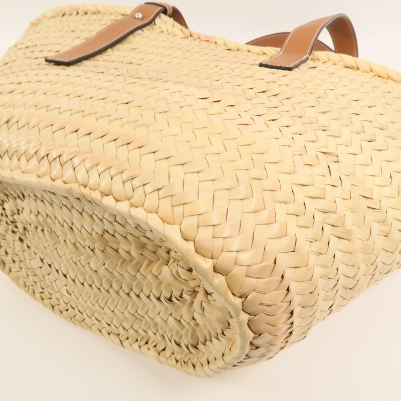 LOEWE Raffia Bucket Tote Bag銀扣手挽袋-11