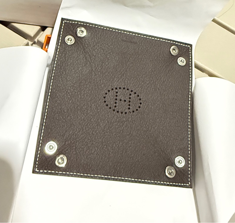 Hermès愛馬仕 Mises et Relances Desk迷你置物盤 烏木色/淺黃褐色-4