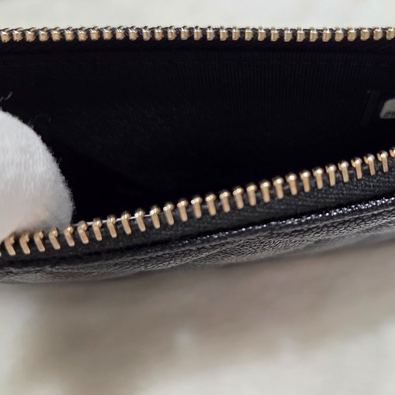 禮物~ Chanel香奈兒Boy復古黑金釦魚子醬荔枝牛皮扁長夾/ 皮夾/ 信封長夾/ 發財包/ 發財長夾-8