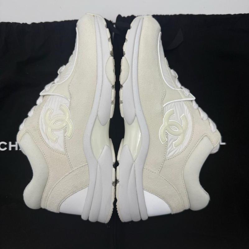 CHANEL香奈兒 系帶運動休閒鞋 白色 超級經典的款式 37碼-4