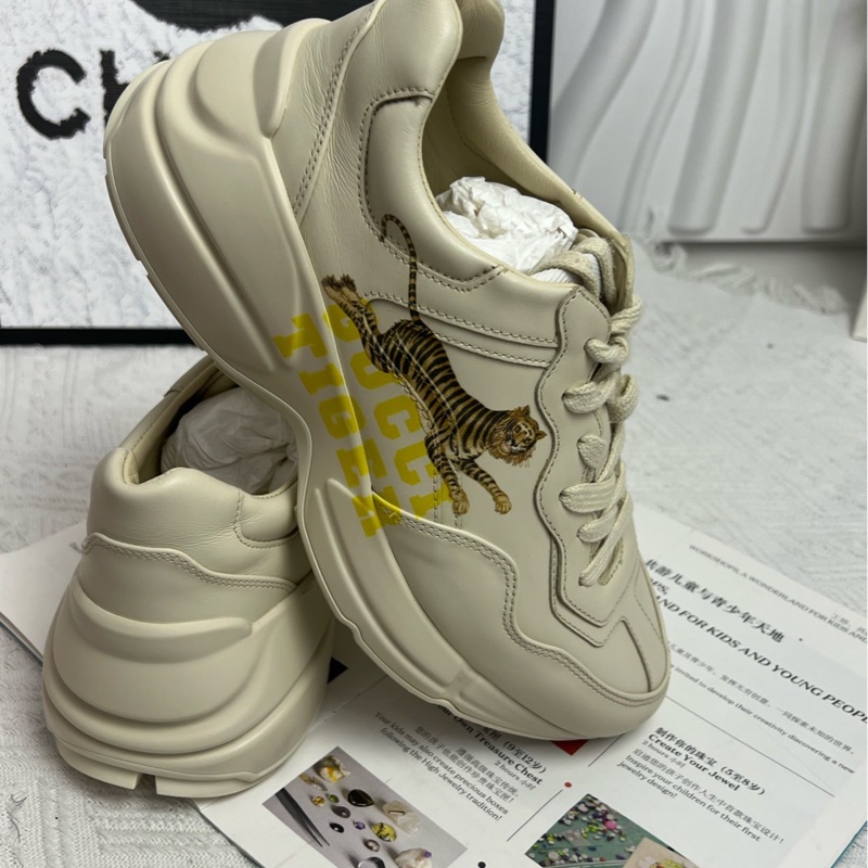 99新Gucci/古馳Rhyton虎年限定老爹鞋,減震防滑耐磨低幫女士老爹鞋尺碼36.5-3