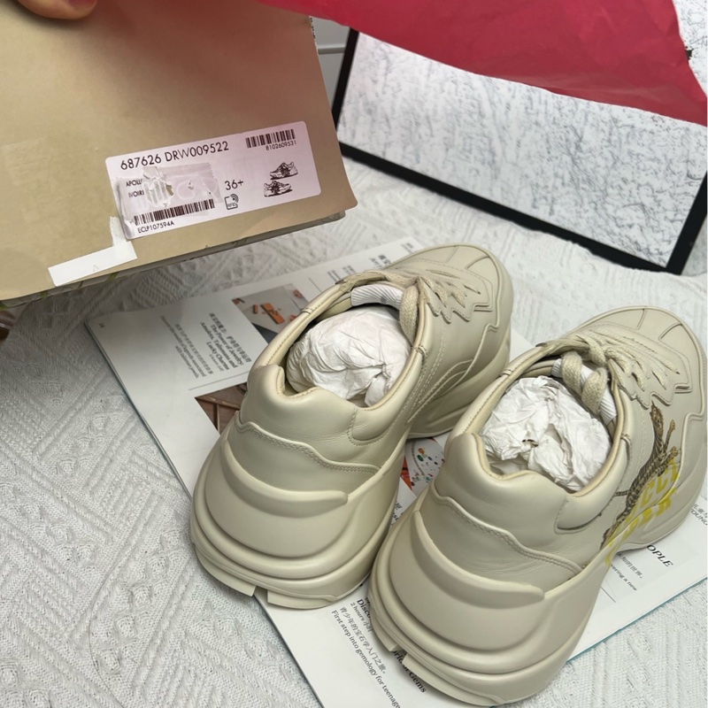 99新Gucci/古馳Rhyton虎年限定老爹鞋,減震防滑耐磨低幫女士老爹鞋尺碼36.5-4