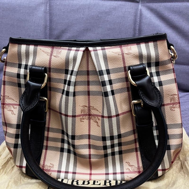 BURBERRY戰馬格紋肩背包-0