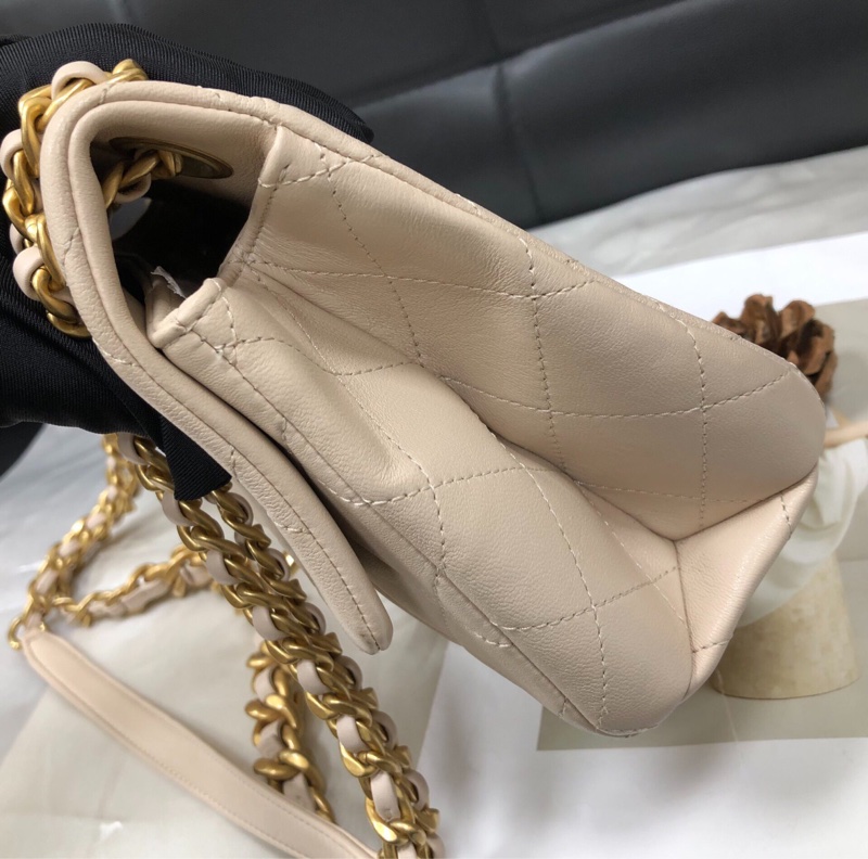 【絕版稀有✨經典奶茶色✨全網最低價】Chanel CF字母鏈條口蓋包 芯片款-3