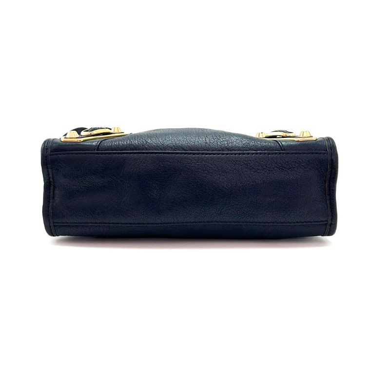 BALENCIAGA藍金mini斜背機車包23*16*6 98新配件塵袋鏡子-3