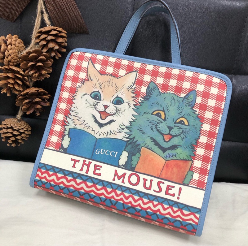 【太可愛辣😍愛貓人士必選🐱❤️】Gucci可愛貓貓托特包-1