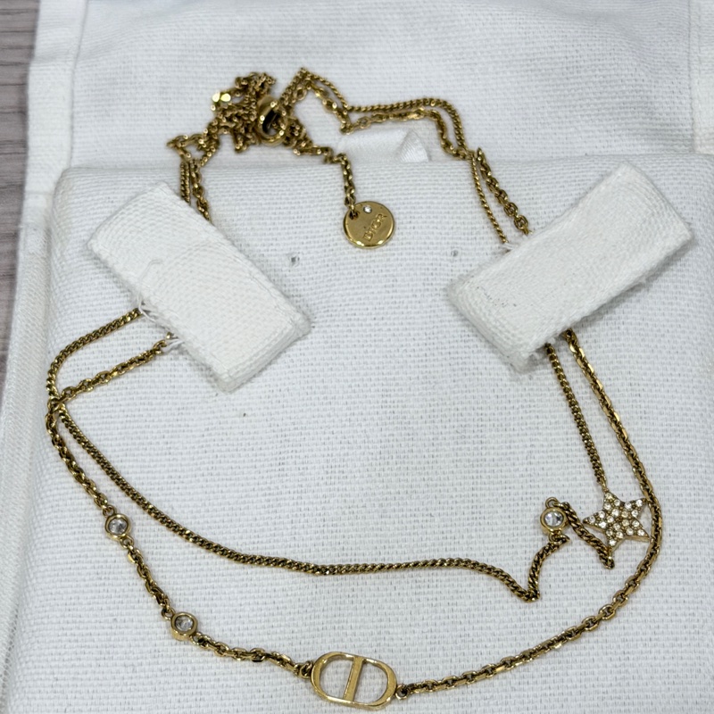 🌟Dior 雙層疊戴項鍊Petit CD 雙項鍊-1