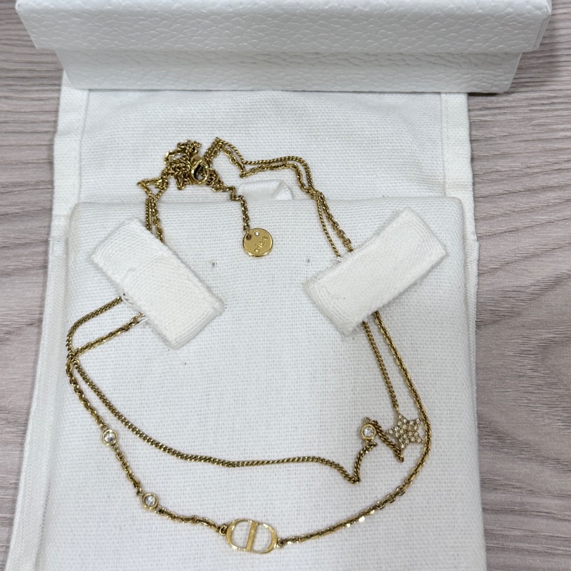 🌟Dior 雙層疊戴項鍊Petit CD 雙項鍊-5