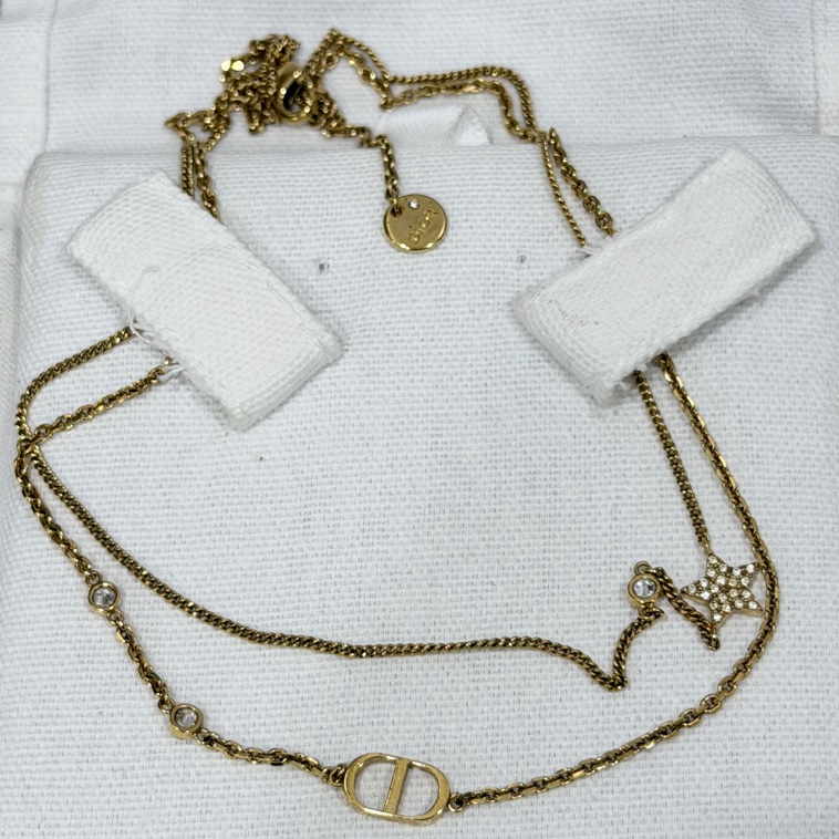 🌟Dior 雙層疊戴項鍊Petit CD 雙項鍊-6