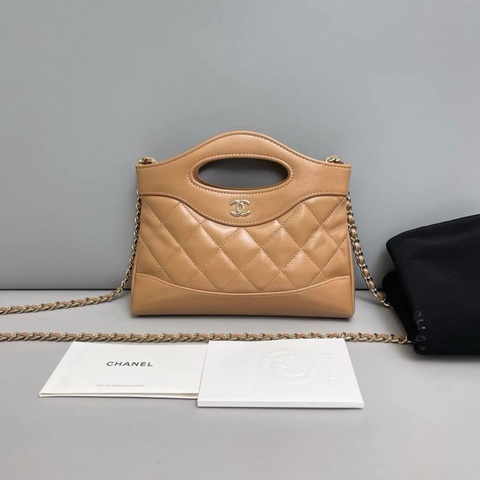 Chanel香奈兒 31bag nano奶茶色包