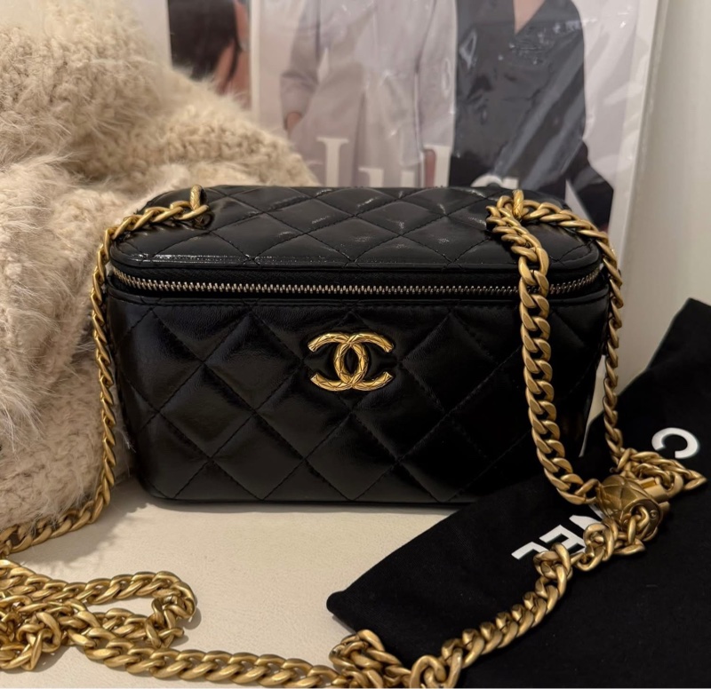 CHANEL可調節扣小方長盒子鏈條包-0