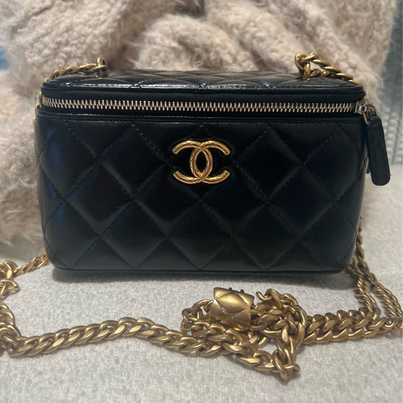 CHANEL可調節扣小方長盒子鏈條包-3