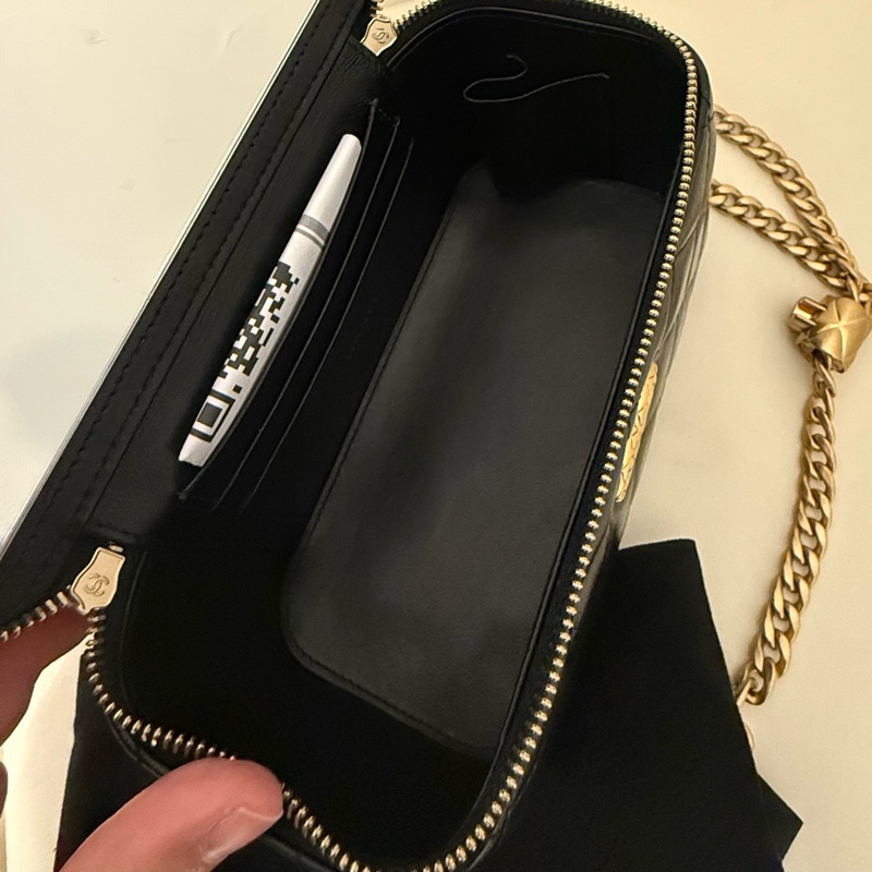 CHANEL可調節扣小方長盒子鏈條包-5