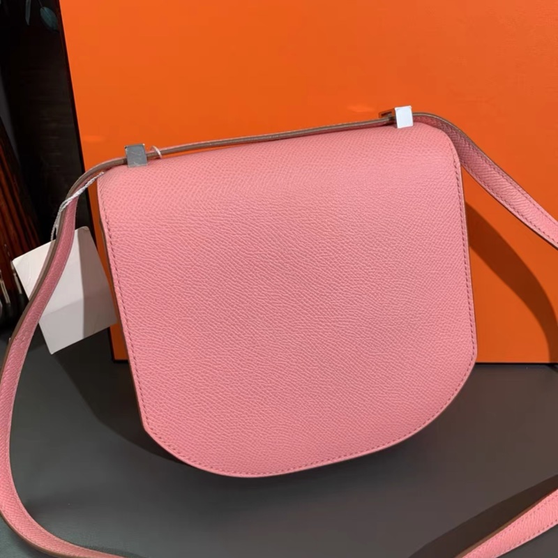 hermes愛馬仕馬賽克19 1Q彩紙粉 銀扣 EP皮 y刻，配件盒子塵袋發票-1