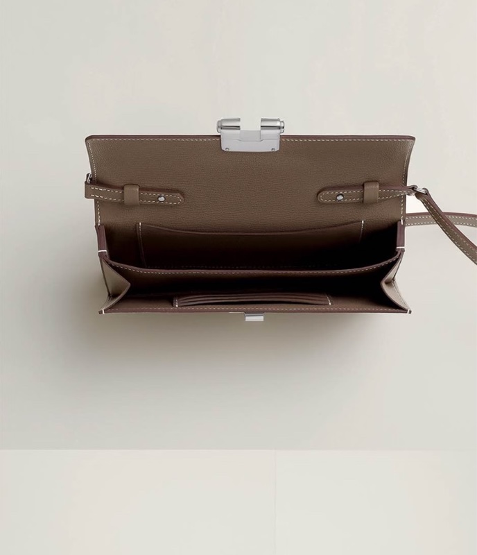 【大全套有購證❗️超新款✨全網最低價】Hermes新款 Charniere To Go 大象灰 銀扣 手拿｜肩背包 k刻-0