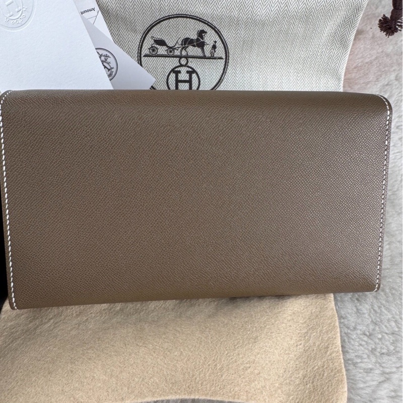 【大全套有購證❗️超新款✨全網最低價】Hermes新款 Charniere To Go 大象灰 銀扣 手拿｜肩背包 k刻-3