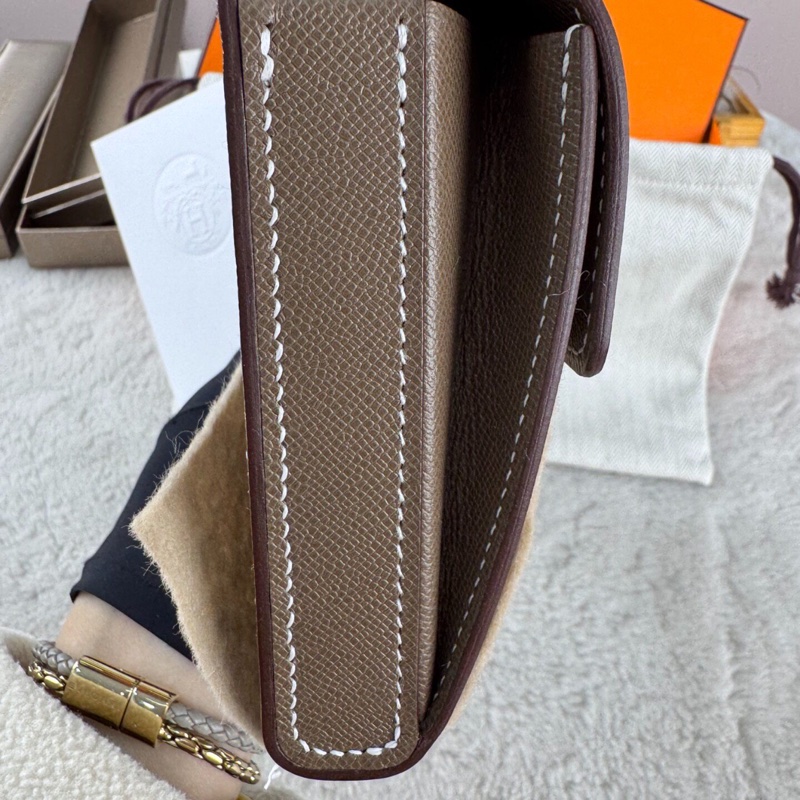 【大全套有購證❗️超新款✨全網最低價】Hermes新款 Charniere To Go 大象灰 銀扣 手拿｜肩背包 k刻-4