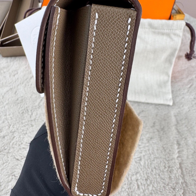 【大全套有購證❗️超新款✨全網最低價】Hermes新款 Charniere To Go 大象灰 銀扣 手拿｜肩背包 k刻-5