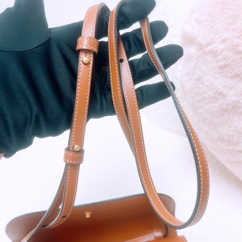 Celine wallet on strap woc 啡色老花斜挎包-14