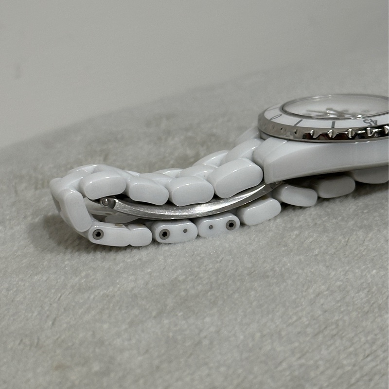 Chanel 白色J12 12點鑽 33mm-6