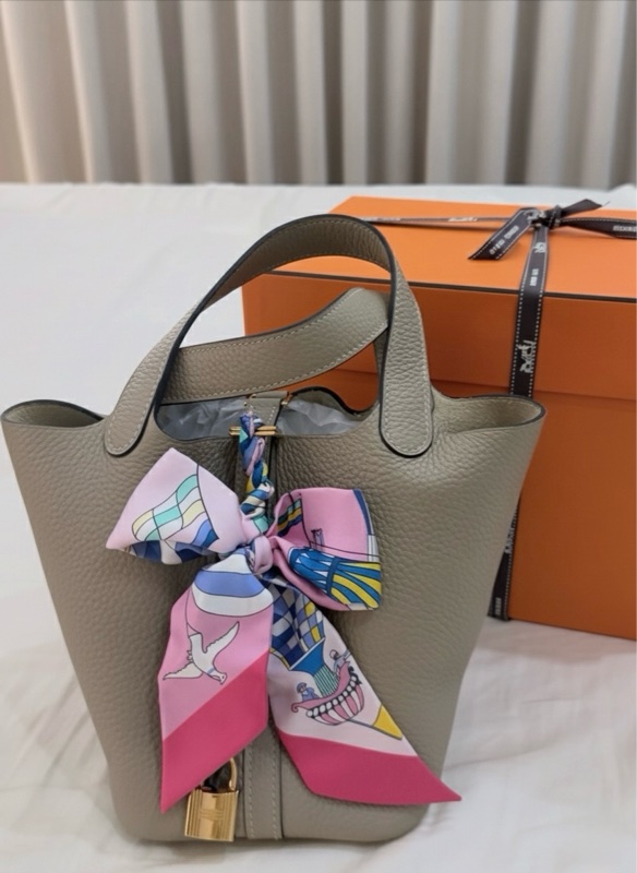 Hermes 愛馬仕菜籃 PicotinP18・S2風衣灰-0