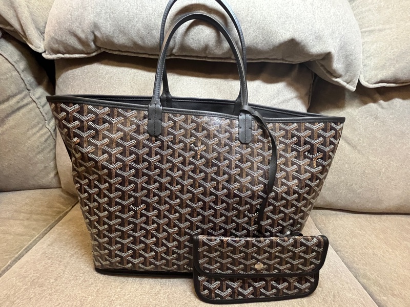 Goyard 戈雅 Anjou PM 中號 黑色 雙面 托特包-0