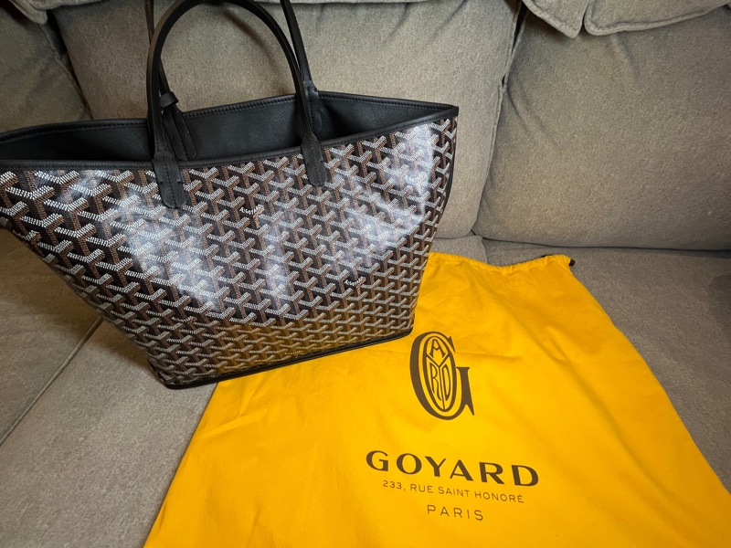 Goyard 戈雅 Anjou PM 中號 黑色 雙面 托特包-1