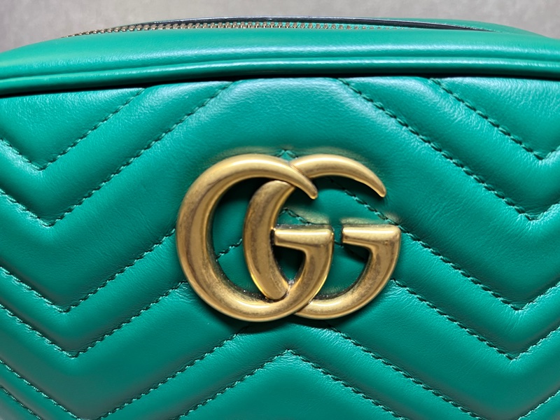 Gucci Marmont 相機包 綠色 24cm-1