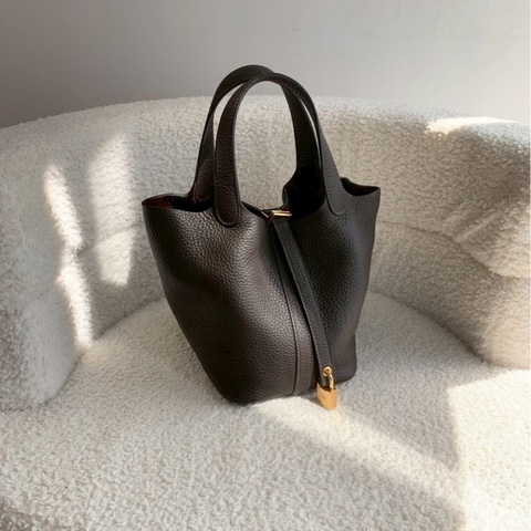 Hermes p18 picotin 烏木色金釦Z刻