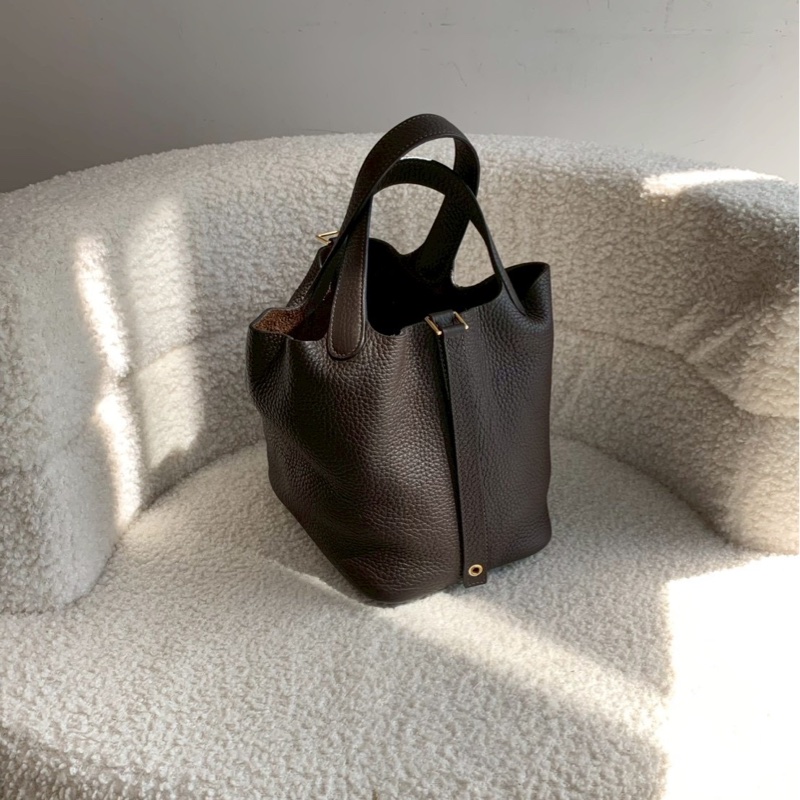 Hermes p18 picotin 烏木色金釦Z刻-3