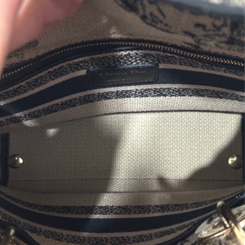 Dior Lady 刺繡戴妃包大象杏-13