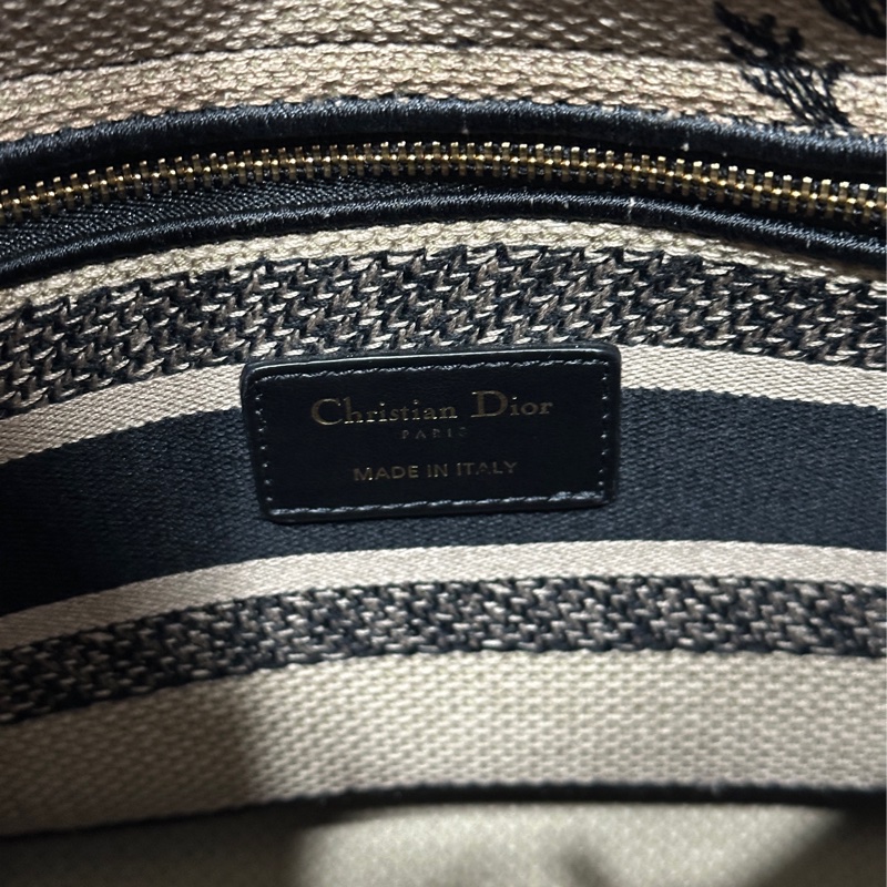 Dior Lady 刺繡戴妃包大象杏-14