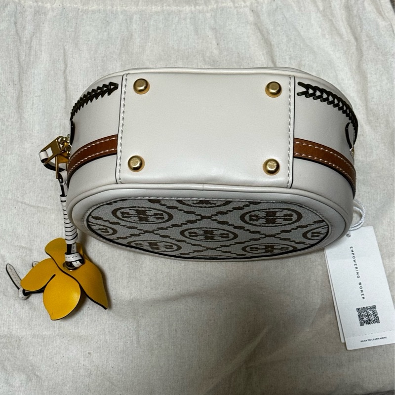 Tory Burch 專櫃款T monogram 緹花圓型側背包-2