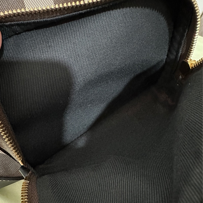 Burberry 經典格紋帆布拼皮革翻蓋束口後背包-16