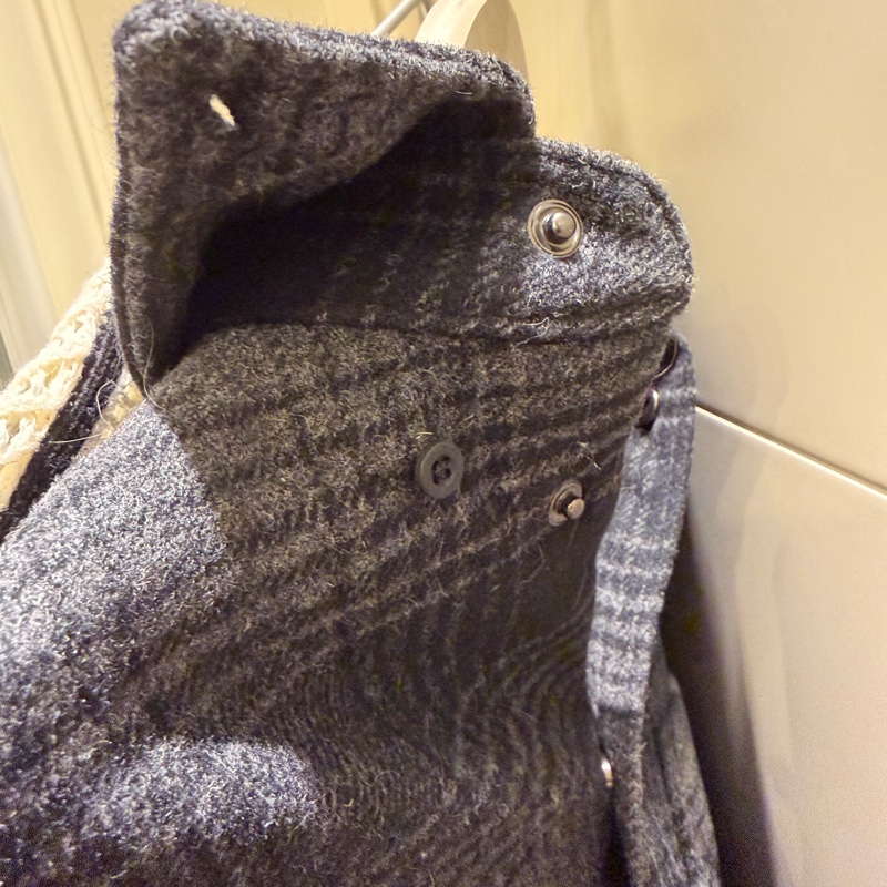 巴黎世家balenciaga_格紋羊毛襯衫size L-11