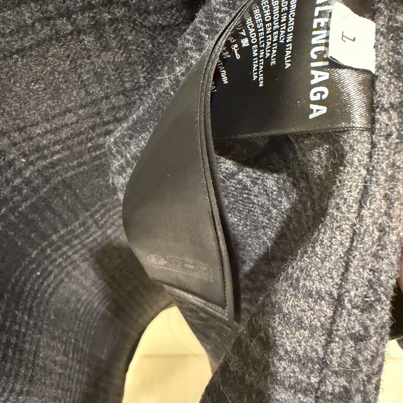 巴黎世家balenciaga_格紋羊毛襯衫size L-14