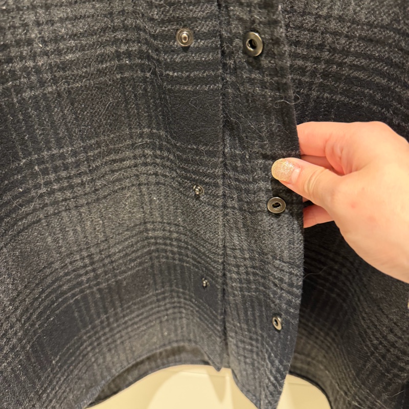 巴黎世家balenciaga_格紋羊毛襯衫size L-18