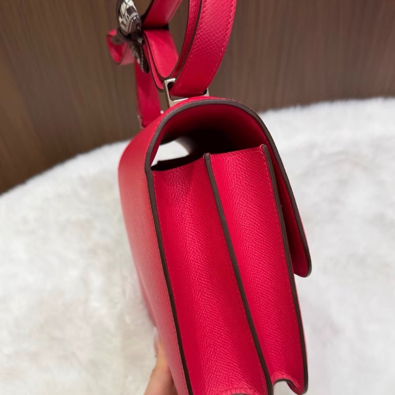 C刻Hermes愛馬仕極致粉銀扣 康康 24 Constance-2