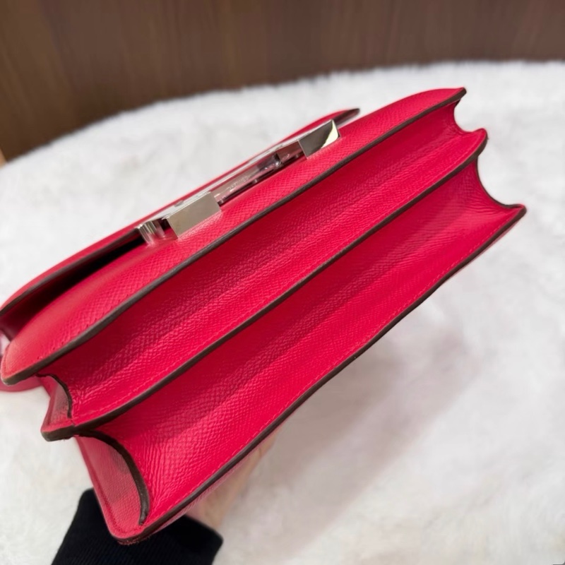 C刻Hermes愛馬仕極致粉銀扣 康康 24 Constance-6