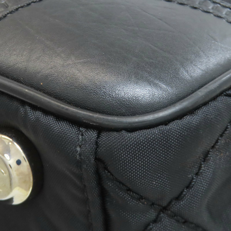 香奈兒 Coco Mark 絎縫銀色五金托特包 尼龍帆布 女士-23