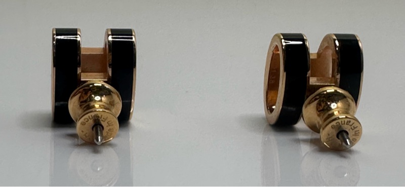 黑色Hermes耳環-3