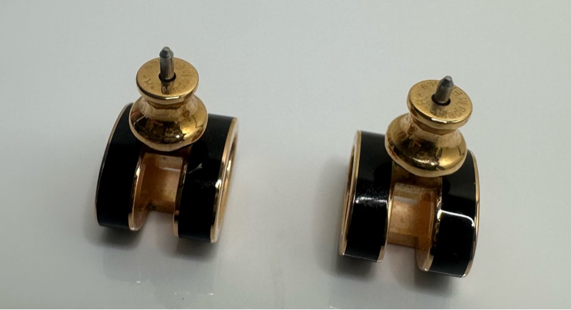 黑色Hermes耳環-4