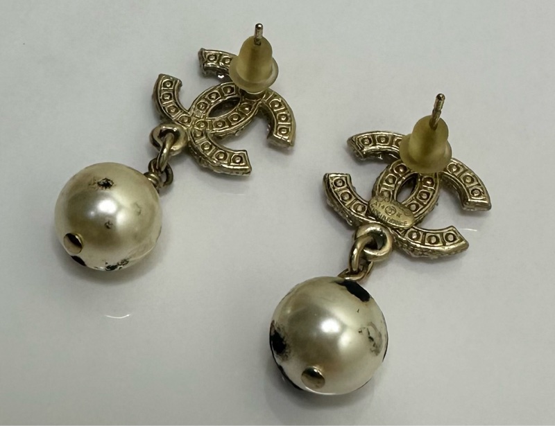 Chanel 珍珠耳環-3