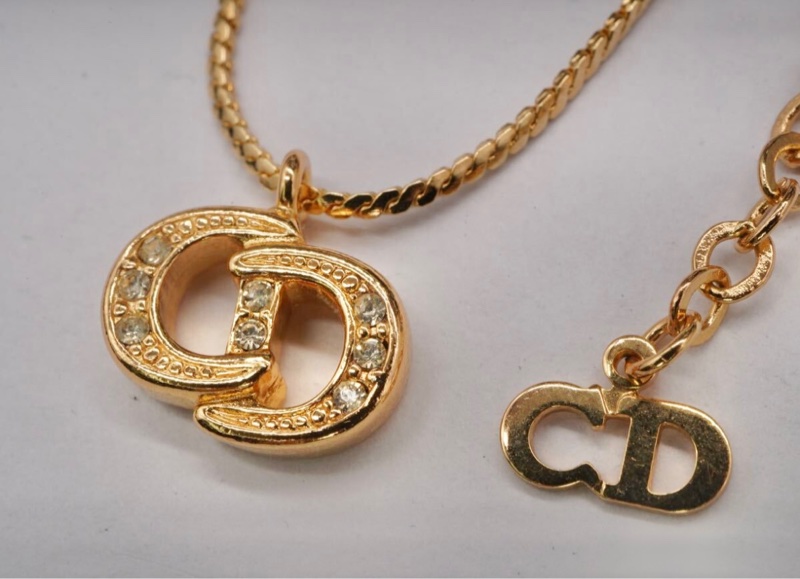 Christian Dior 經典CD標誌水鑽項鍊✨-4